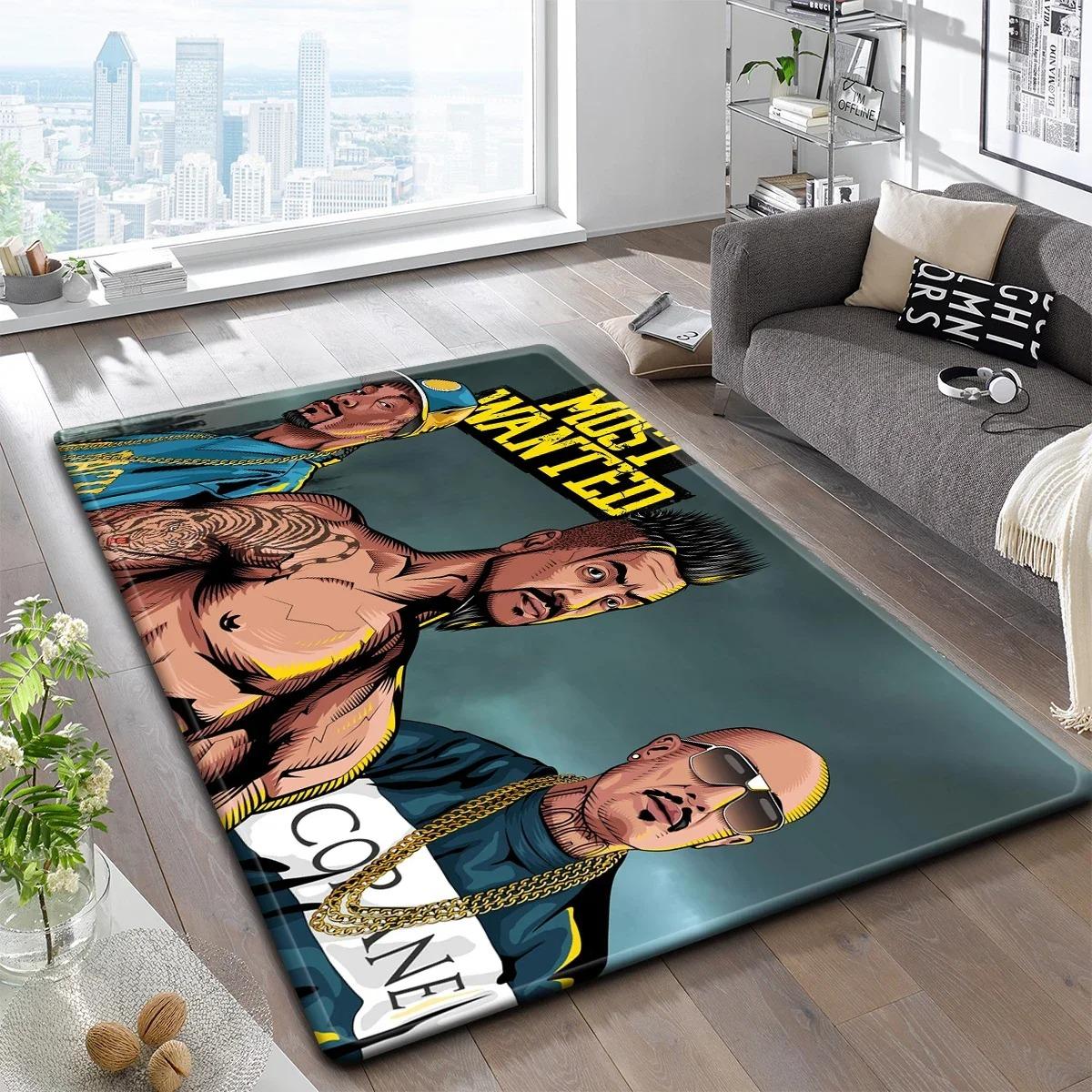 

Rap Wu T-TANG Clans Series Sign Carpet Kitchen MatEntrance Doormat Bedroom FloorDecoration Living Room Bathroom Anti-slip Rug 120x160cm