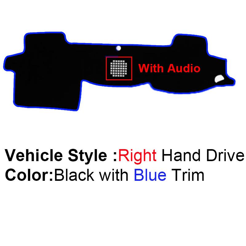 2 Layer Car Dashboard Cover Carpet For Toyota Land Cruiser 200 J200 2008 - LHD RHD Rug Pad Carpet Dashmat Protector