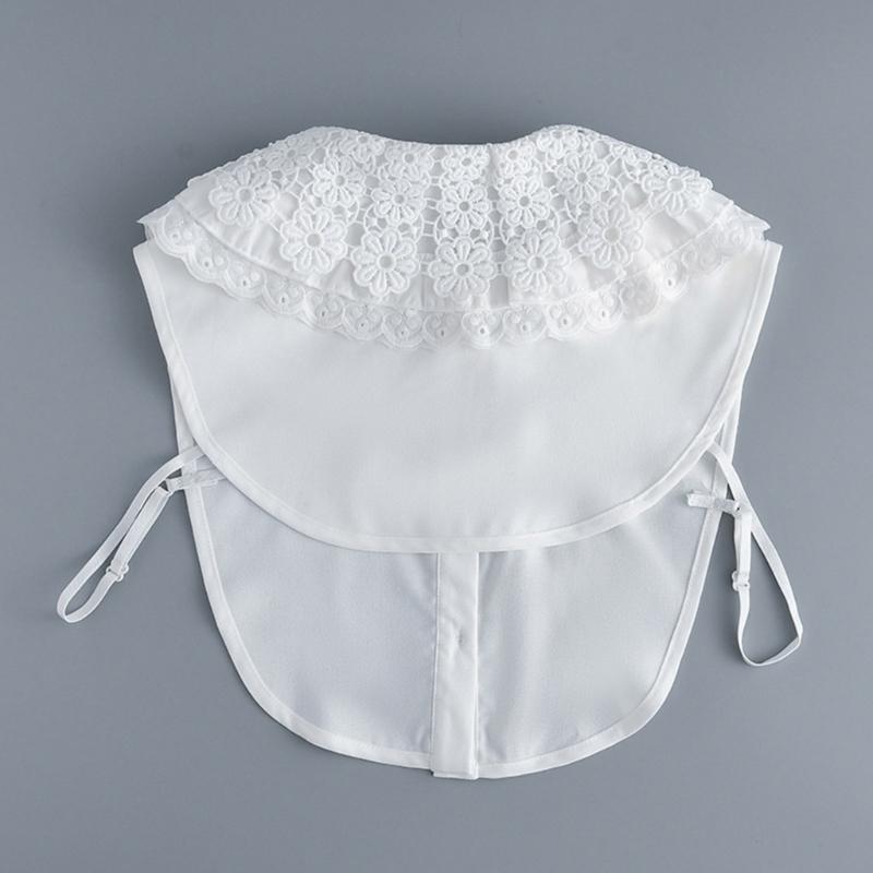 Flower Faux Collar Decorative Collars for Dress Suit Removable False Collar Universal Shawl Elegant Sweater Faux Collar