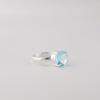 Sky Blue Topaz Gemstone 925 Sterling Silver Statement Designer Jewelry Ring For Engagement RR-72-10
