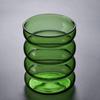 Farbige Raupe Glas Einlagig Hitzebeständig Spiral Kreis Tasse Hochwertig Haushalt Frühstück Saftbecher