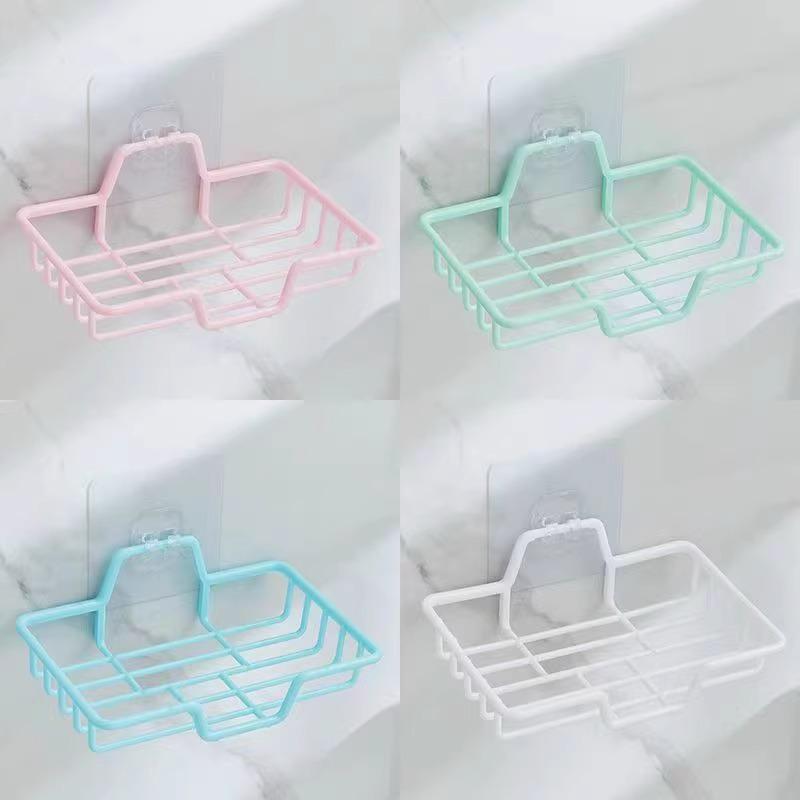 

College Dorm Wall-Mounted Adhesive Soap Dish with Drainage