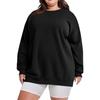 Plus Size Sweatshirt For  Women Oversized Crewneck Long Sleeve Pullover Tops