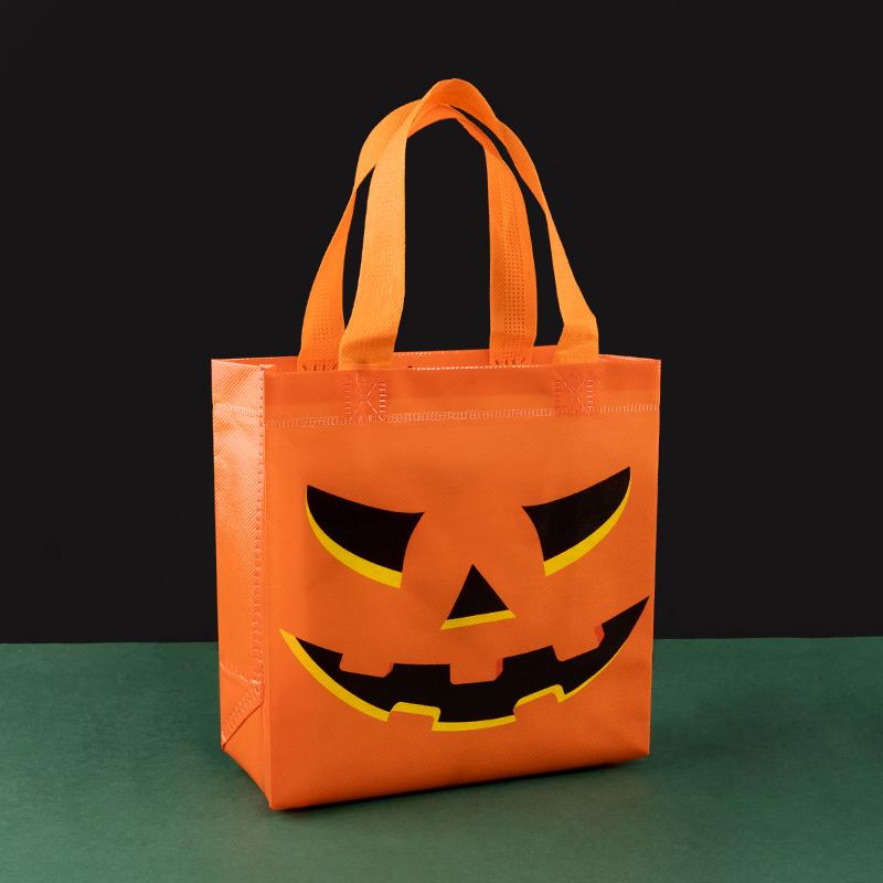 StoBag, Halloween Party Kids Waterproof Non Woven Portable Tote Bag Shopping Bag Candy Gift Bags, 12/30pcs