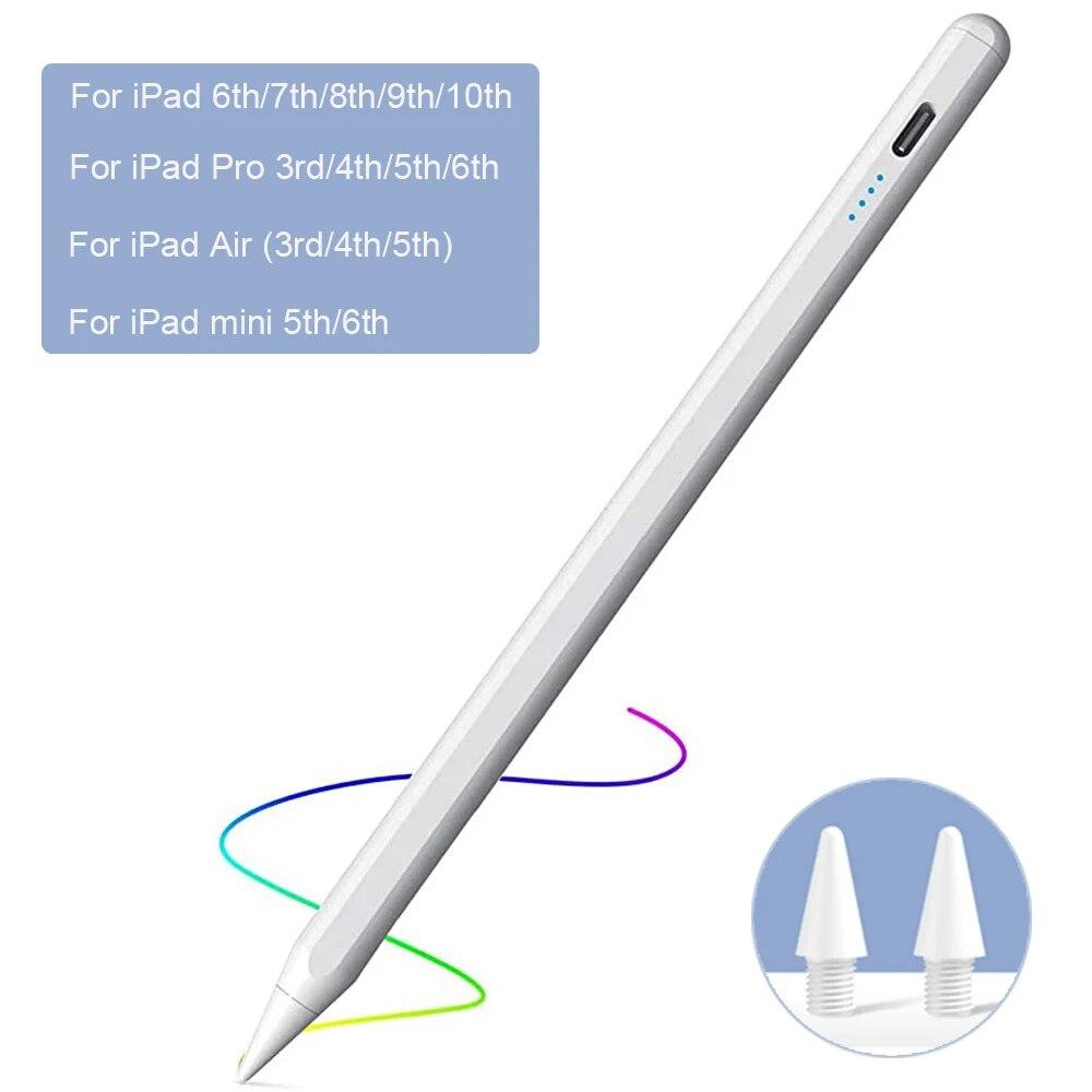 

Стилус для iPad, аксессуары для планшетов 2022, 2021, 2020, 2019, 2018, стилус Pro Air Mini Touch белый