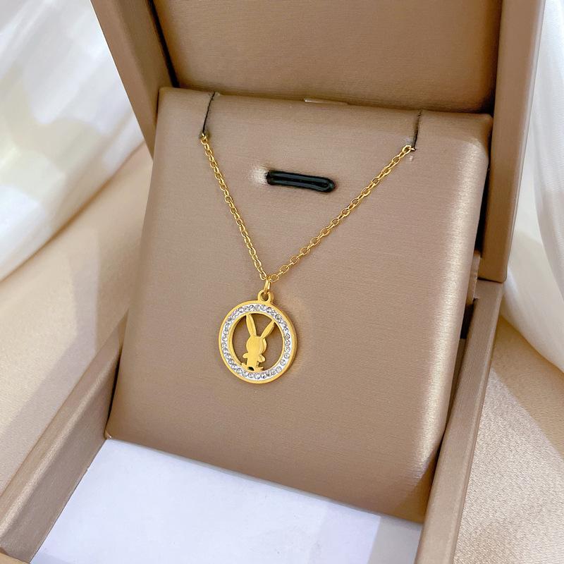 

Geometric Planet Personality Minimalist Wind Furnace Real Gold Necklace Female Collarbone Chain