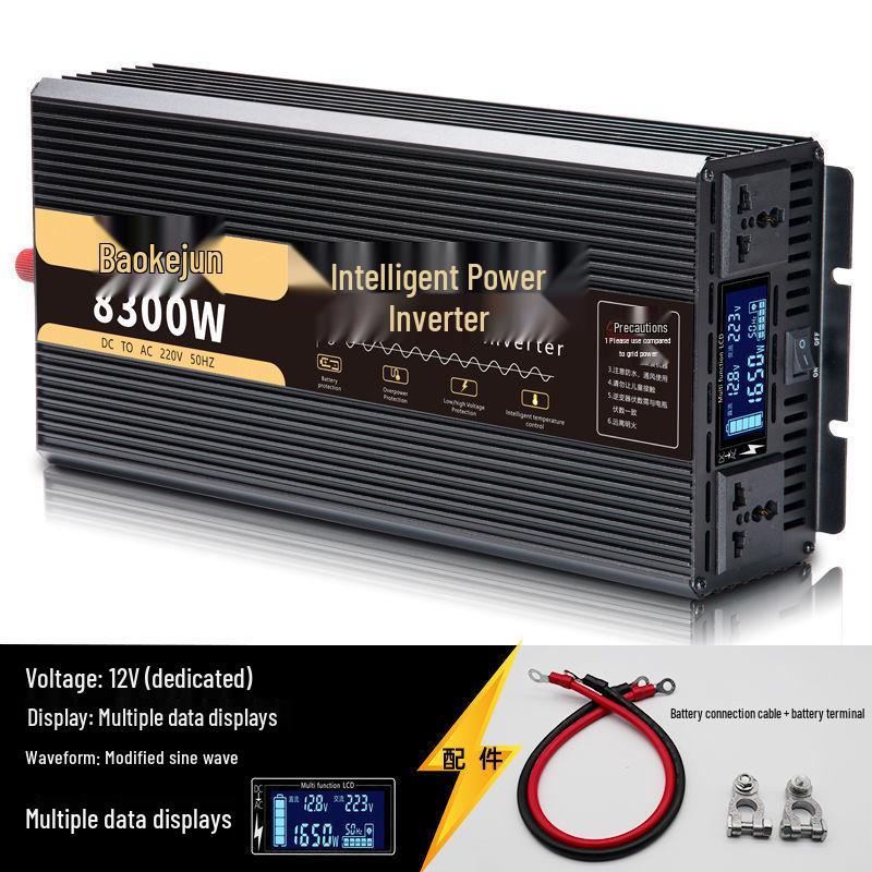 Sine Wave Car Inverter: 12V/24V to 220V High-Power Converter for Truck Batteries