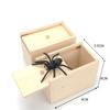 Simulation Spider with Wooden Box Kids Favors Tricky Prank Joke Toy Haunted House Horror Props Halloween Party Decor Supplies
