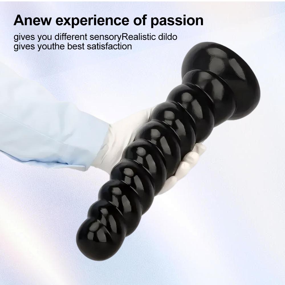 35*7.5cm  Large Dildo Butt Plug with Suction Cup Threaded Anal Beads Anal Dildo Fisting Realistic Penis