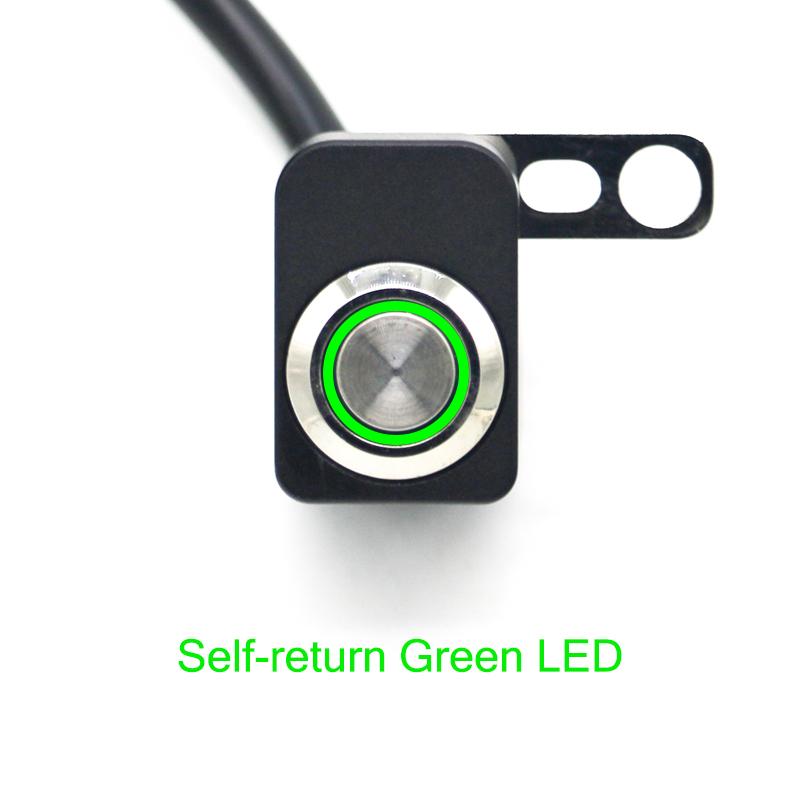 LMoDri DC12V Motorcycle Fixed Switch Waterproof Buttons Spotlight Convex Button Aluminium Alloy Headlight Switch Adjustable