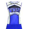 2 Pcs/Set Cheerleader Performance Outfit Sleeveless Top Skirt Set High School Glee Club Girl Cheerleading Costume Varsity Cheerleader Dress Uniform