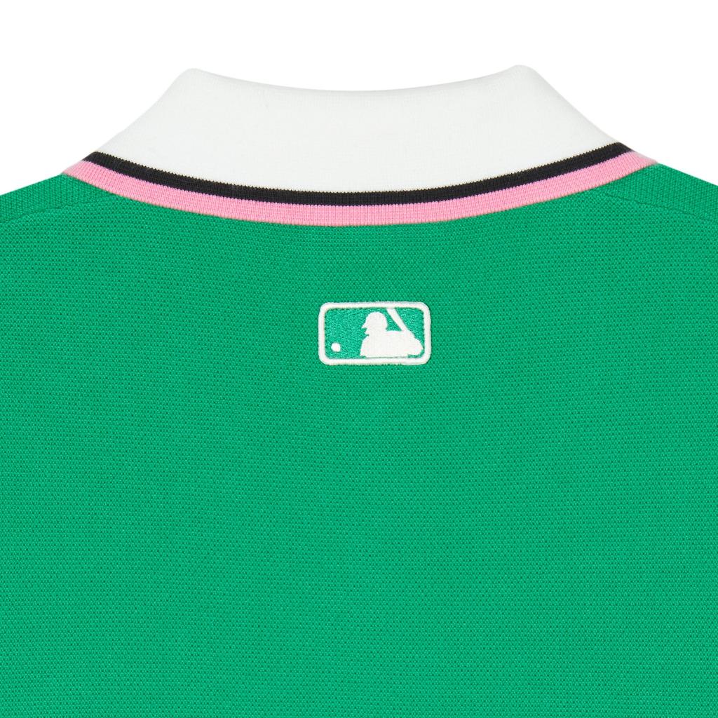 New MLB College Style Series Polo Shirts Women's Green 3FKPV0543-50GNN