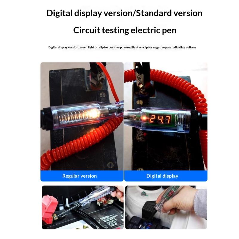 Multifunctional Car Circuit Tester Pen 9V-48V Digital Voltage Detector Auto Diagnostic Test Probe Tool