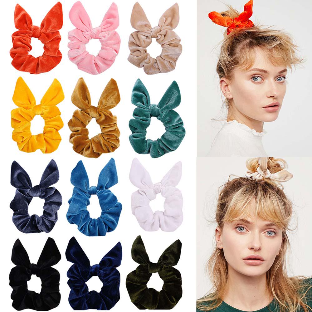 Women Velvet Hair Rope Ring Tie Scrunchie Bunny Ears Hair Ring Holder Hair Band Women Velvet Hair Rope Ring Tie Scrunchie Bunny Ears Hair Ring Holder Hair Band