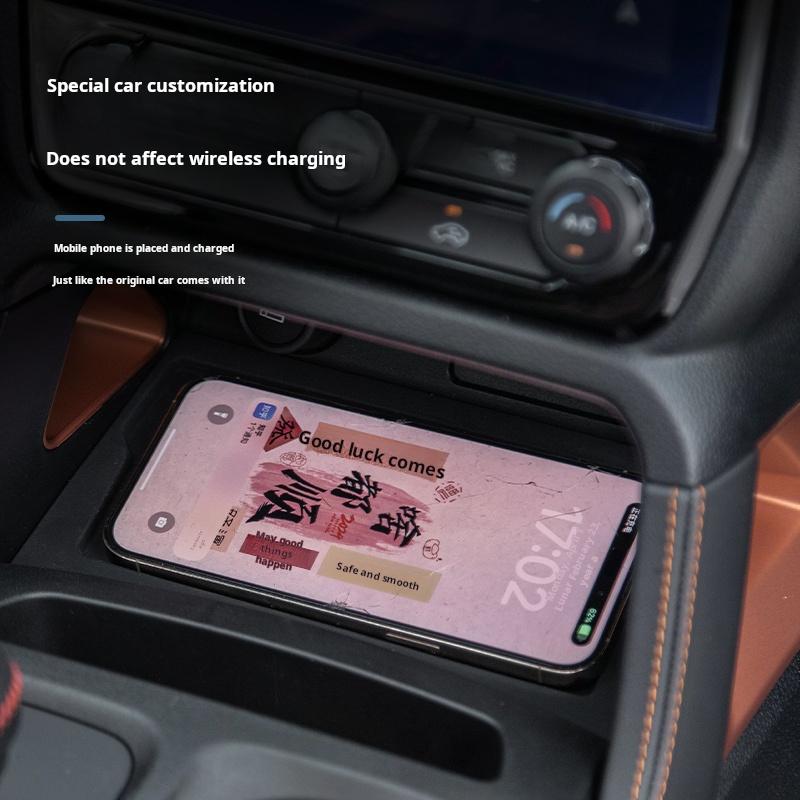 For Ford Ranger 2025 Central Control Wireless Charging Protection Pad Silicone Material Automotive Interior Car Accessories