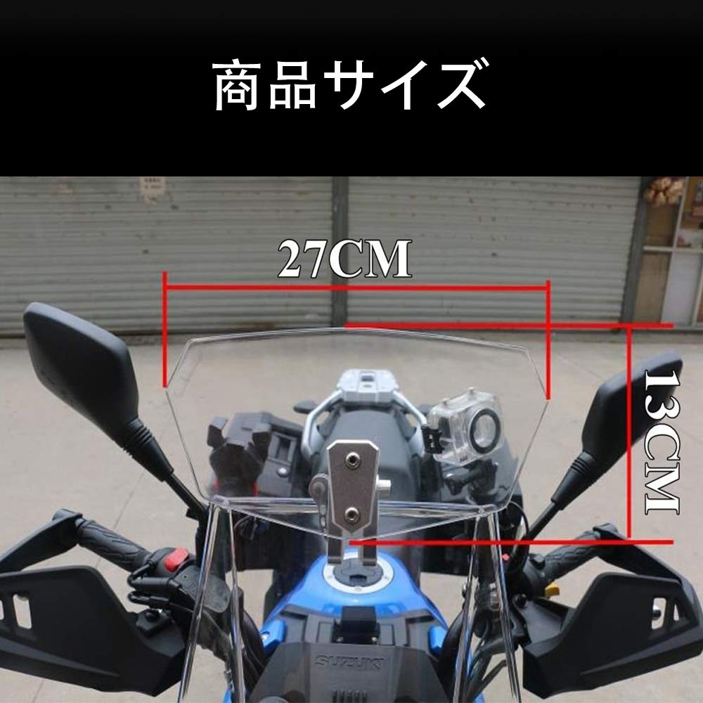 Chelhead Motorcycle Extended ABS Adjustable Front Windscreen with Installation Universal Fit for BMW F800 Transparent Windshield, Material,