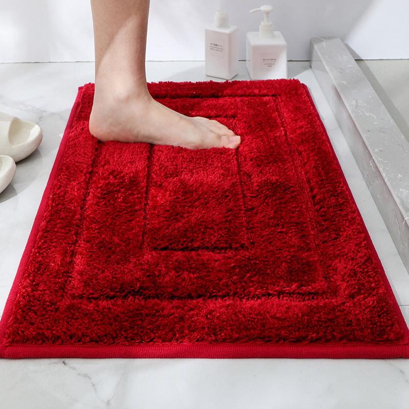 Thickened U-Shaped Non-Slip Absorbent Toilet Mat - Dirt-Resistant Bathroom and Bedside Carpet