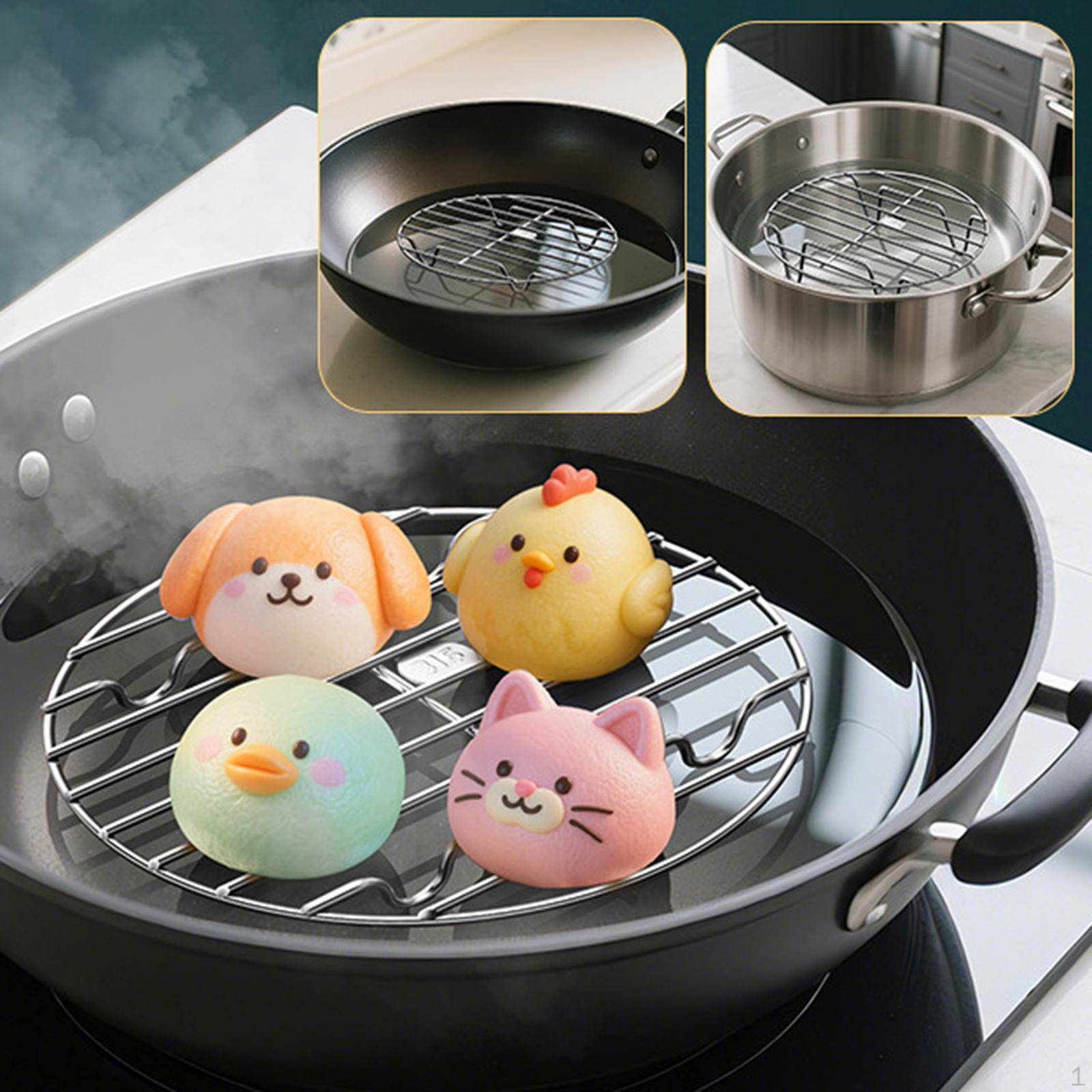 

Пароварка из нержавеющей стали, кухонная утварь для готовки, легкая, сковорода, поднос для приготовления на пару для 21 cmx1.8 cm