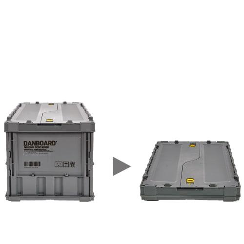[.co.jp Exclusive] TRUSCO Nakayama TRUSCO Danbo Thin Folding Container 50L with Lock Lid Gray TR-C50B-A-DNB-GY Storage Case Storage Box
