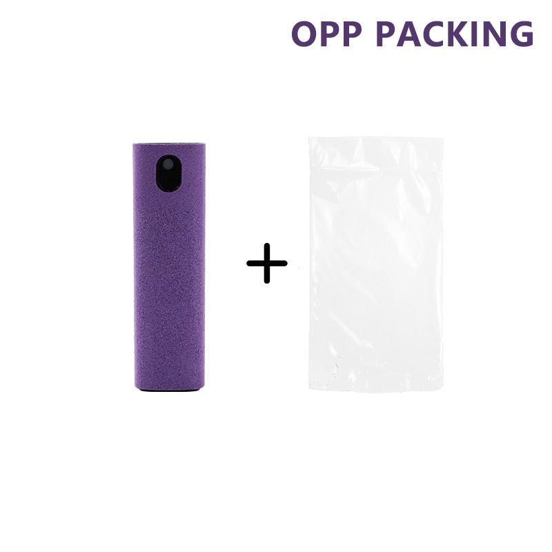 Portable 2 In 1 Phone Screen Cleaner Spray Dispensing Bottle Screen Cleaner Tool Soft Phone Pc Clean Polishing Cloth Glass Clean