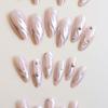 24Pcs Fake Nails with Glue Mixed Size Ultra-Thin Removable Harmless Full Cover Press-on Nail Tips Manicure Decoration