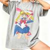 2026 Summer Hot Sale Sailor Moon T-shirt Women's Anime Print T Shirt Casual Harajuku Short Sleeve Tops Y2K Aesthetic Streetwear