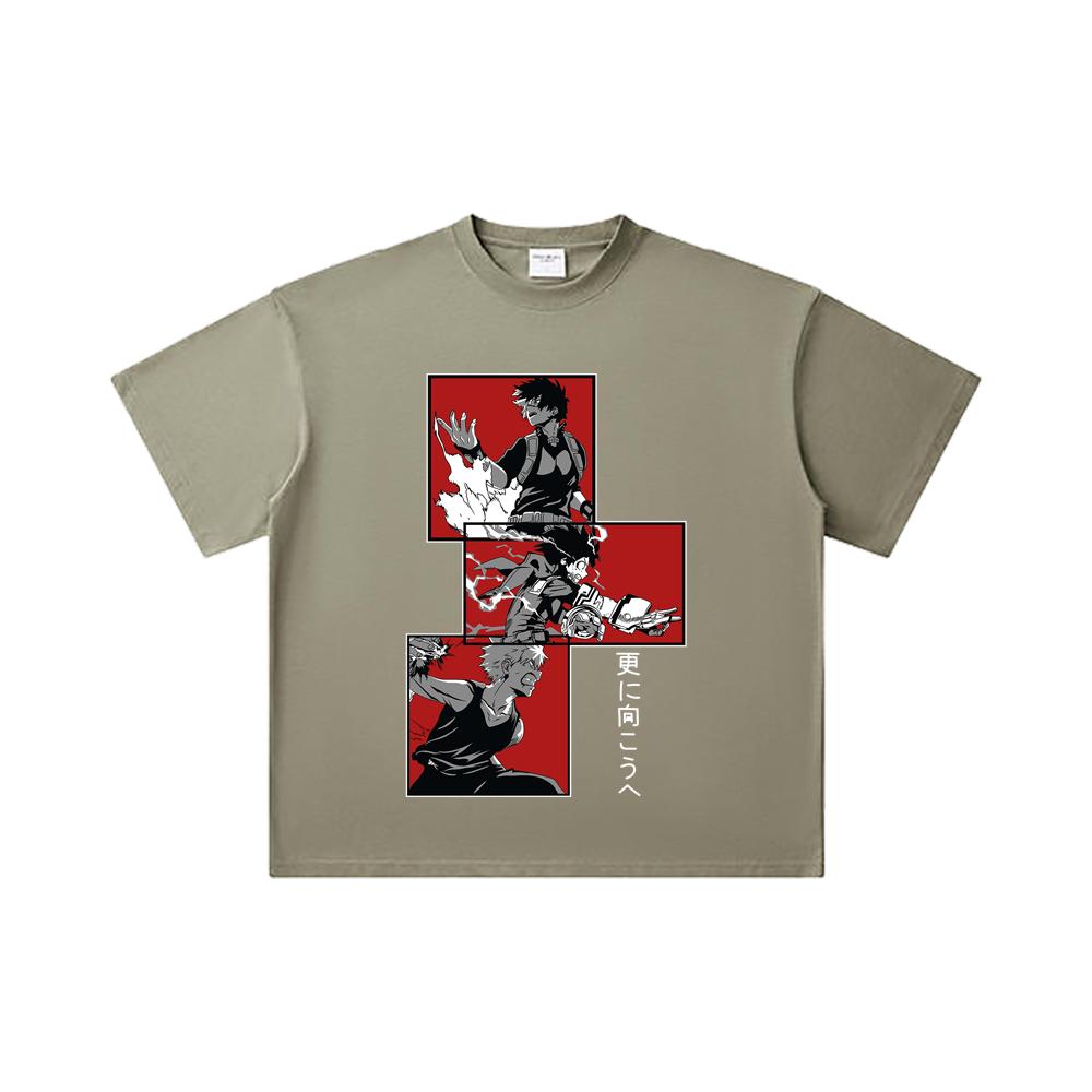 260 GSM Double Yarn 32 Count 100% Cotton My Hero Academia V22 Print Unisex Heavy Cotton T Shirt
