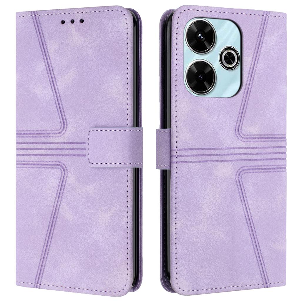 Für Xiaomi Redmi 13 5G/13 4G Hülle Dreieck Geprägt Kratzfest Handy Brieftasche Hülle