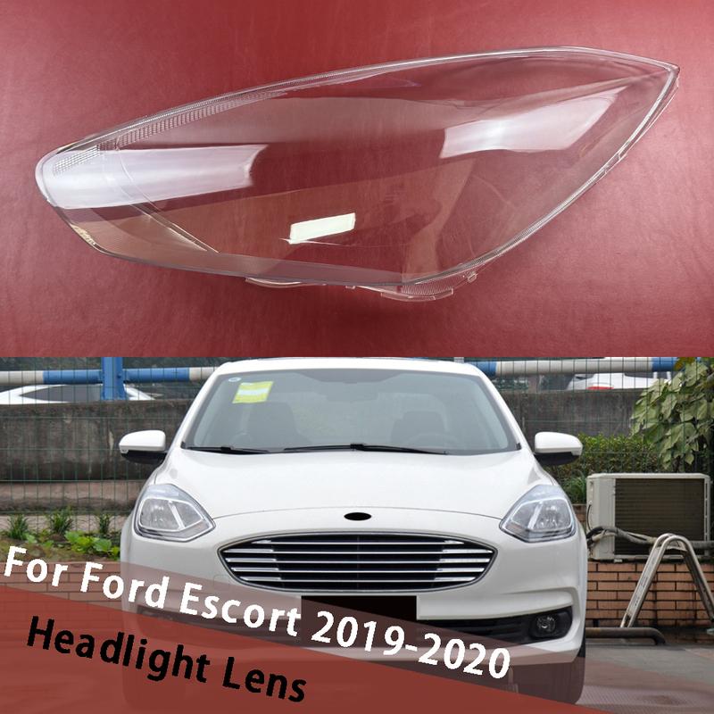 For Ford Escort 2019 2020 (Low) Front Headlamp Cover Transparent Headlight Shell Lens Plexiglass Replace Original Lampshade