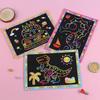 10pcs Scratch Painting Art DIY Handmade Cute Cartoon Pattern Brilliant Colors Drawing Cultural Educational Artistic Supplie TMZ