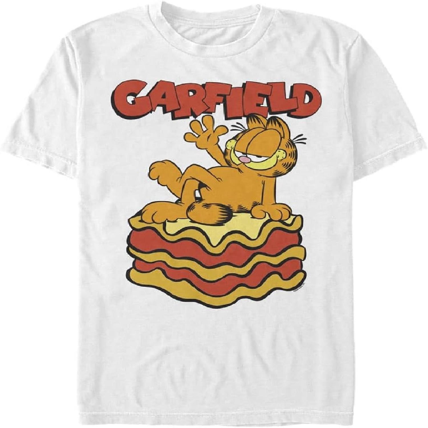 

Nickelodeon Big & Tall Garfield King of Lasagna Men s Tops Short Sleeve Tee Shirt XXXXXL білий
