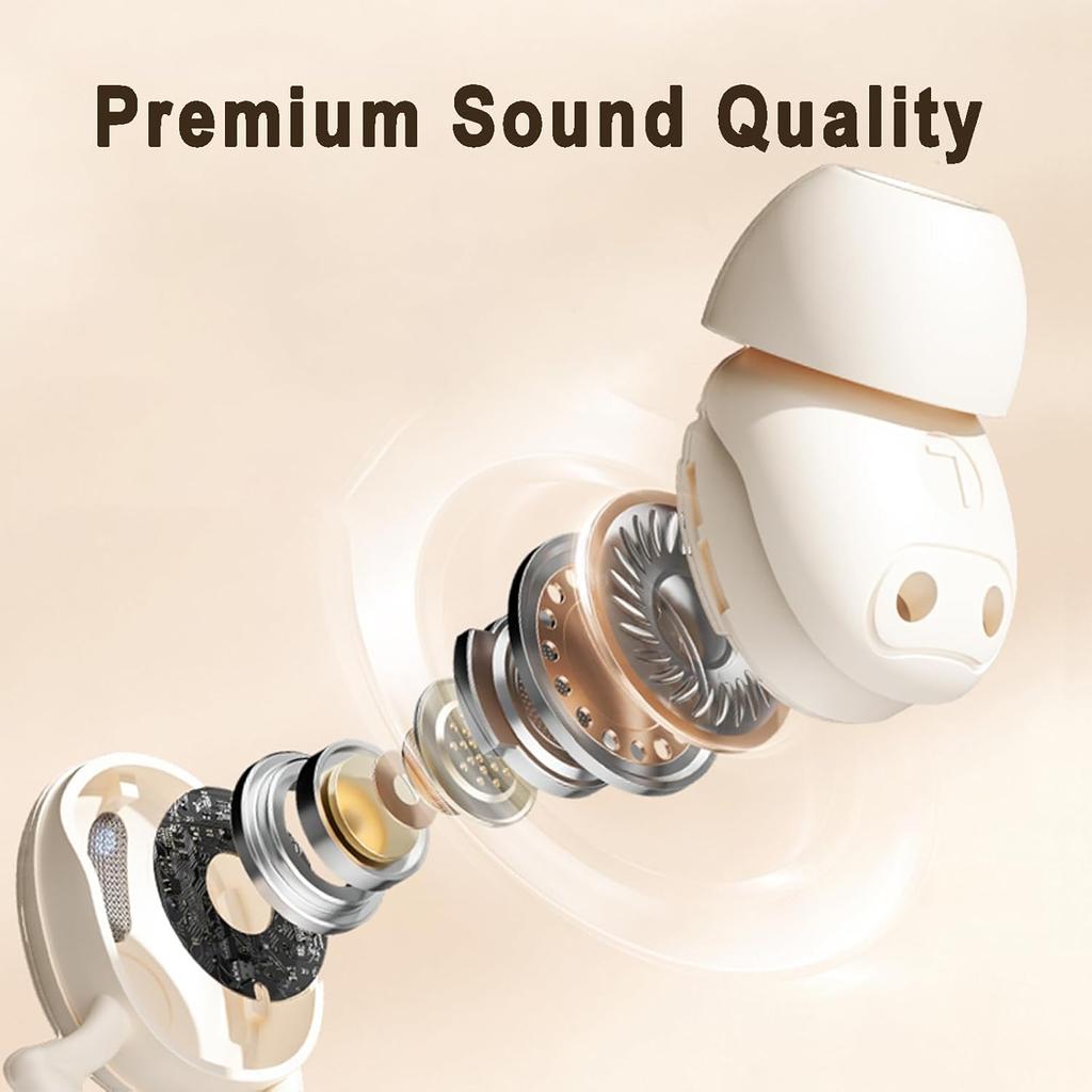 Wireless Sleep Earbuds, Bluetooth 5.3 Sleep Headphones for Side Sleepers 32H Playback Noise Blocking Sleeping Ear Buds Waterproof Small in-Ear