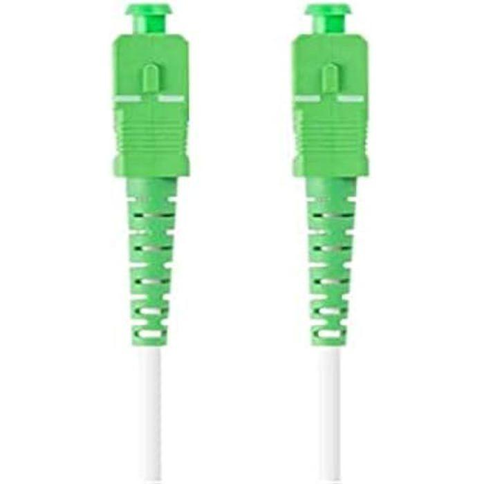 Câble fibre optique - LANBERG - 10m - Connecteur SC/APC - Blanc - Norme G.657.A2