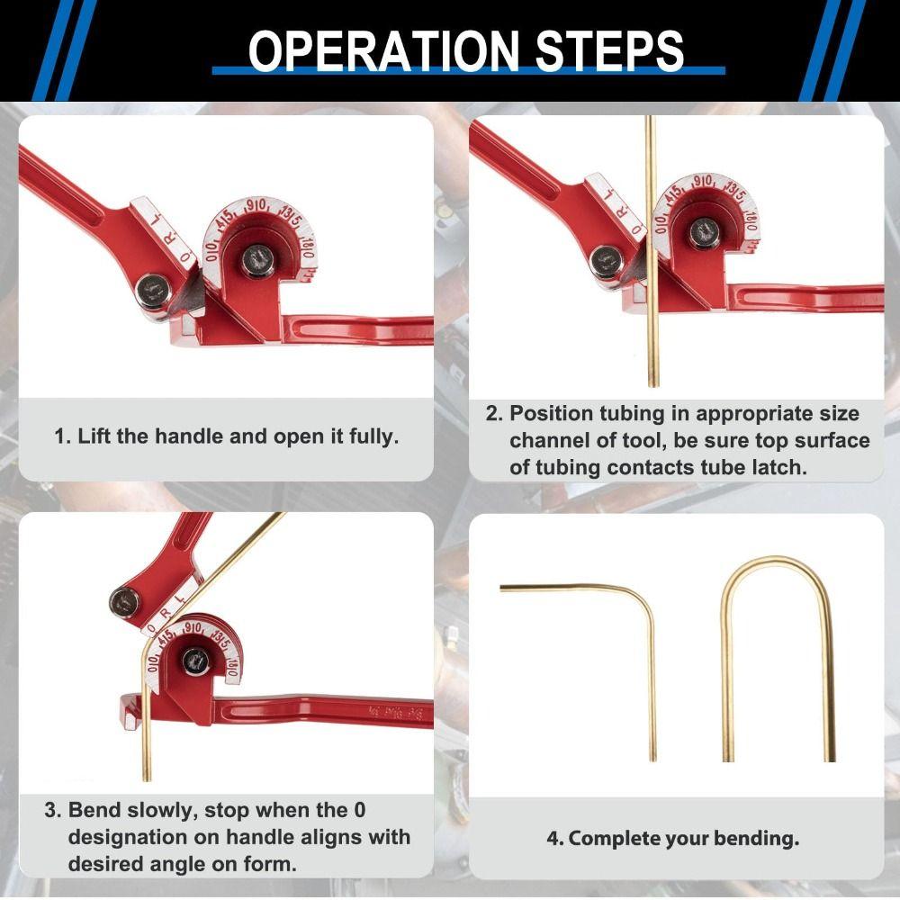 0-180 Degrees 3 in 1 Tubing Bender Adjustable Manual Pipe Bender Tube Bender Tool  Copper Pipe