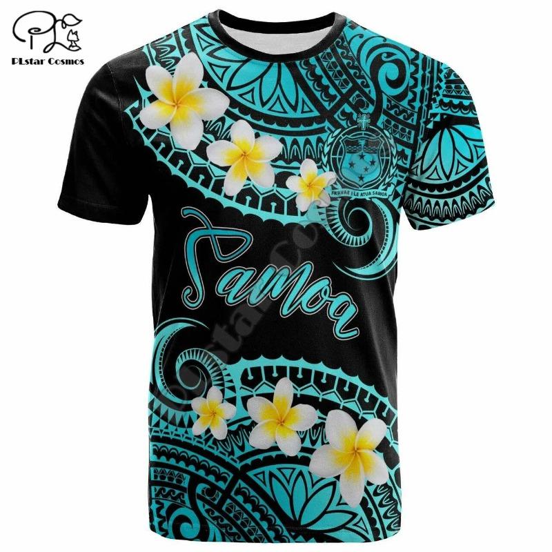 Polynesian 3D Printing Vintage Polynesian Island Samoa Tattoo Tribal Flag Men