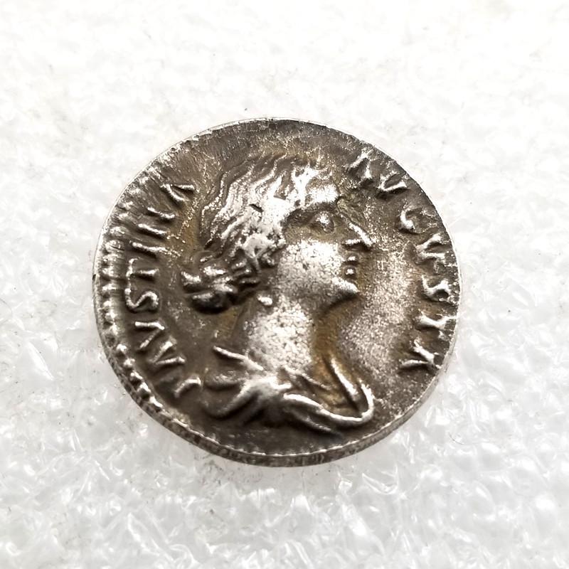 Antique Greek Brass Silver-Plated Commemorative Coin H01186 No