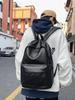 Casual Pu Leather Backpack For Students With Design For School And Travel