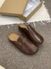 Fashion Walking Cozy Casual Closed Toe Half Slipper Loafers Female Fashion Slingback Slip On Mules For Women Platform New 2025 Comfort