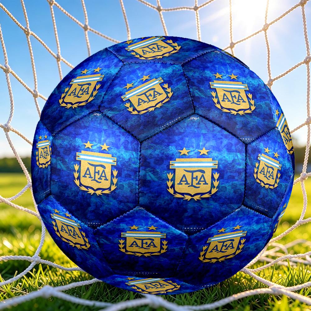 1pc Argentina Football Crest Size 5 Soccer Ball, Suitable for Practice Matches/tournament Training,Lightweight and Durable logo70711