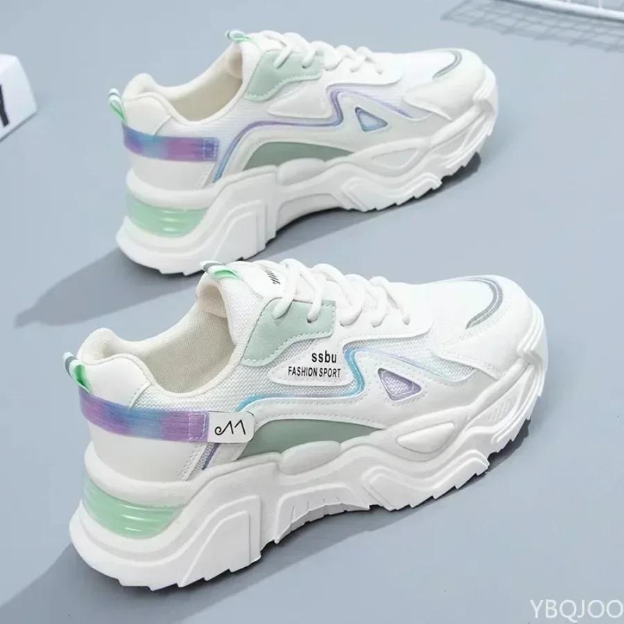 2025 Sneakers Women Platform Flat Shoes Woman Shoes Green Casual Trainers Ladies Chunky Sneakers Women Shoes zapatos de mujer