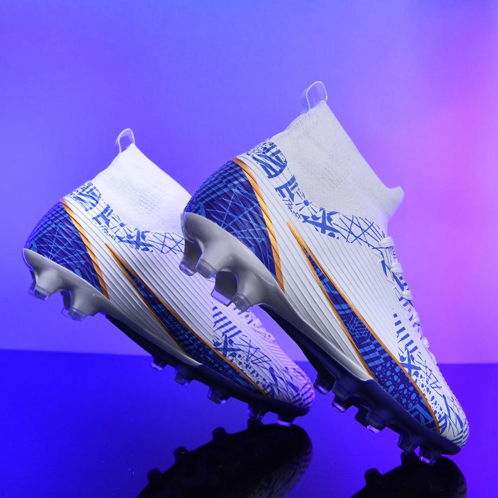 2024 Football Boots Long Spikes High Ankle Soccer Shoes FG Outdoor Grass Cleats Soccer Boots Training Sport Football Shoes