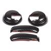 ABS Carbon fiber Inner Door Handle Frame Cover Trim For 500 Abarth 595 2010-