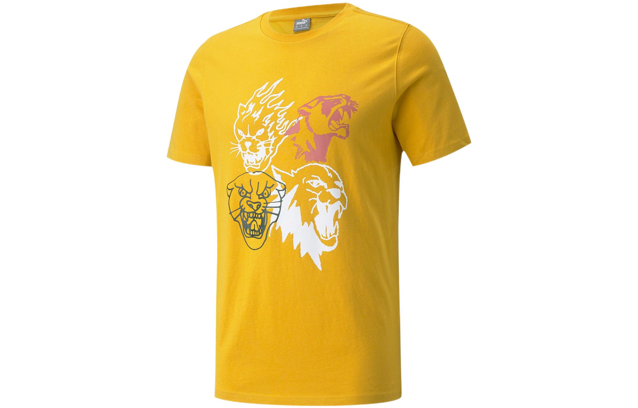 PUMA HIROTTON T Shirts Men s Yellow Crew Neck Moderate Other 532361-06 S