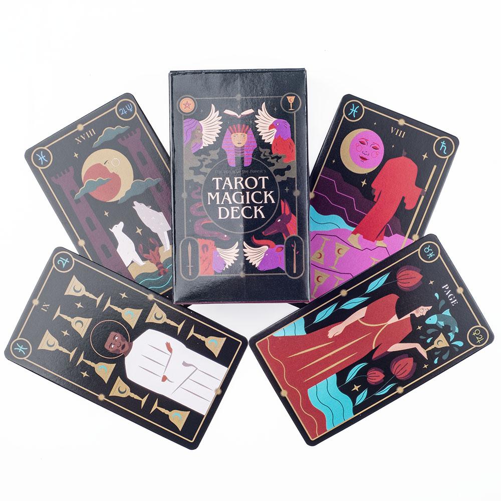 Tarot Magick Deck Tisch-Orakelkarten für Party-Wahrsagerei und spirituelle Einsicht Brettspiel