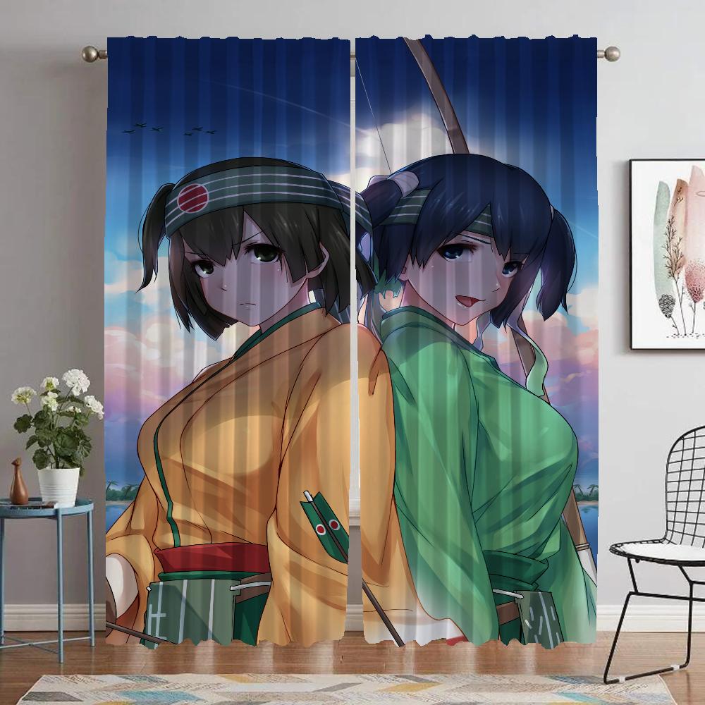 Fenstervorhang für Zimmer 2 Paneele Tokyo Ghoul Trennvorhänge Kinderzimmer Rollos Tüll für Schlafzimmer Halloween Dekoration Wohnzimmer