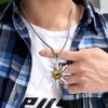 Little Sun Titanium Steel Necklace, Simple Style Pendant for Men and Women, Hip Hop Couple's Neck Chain