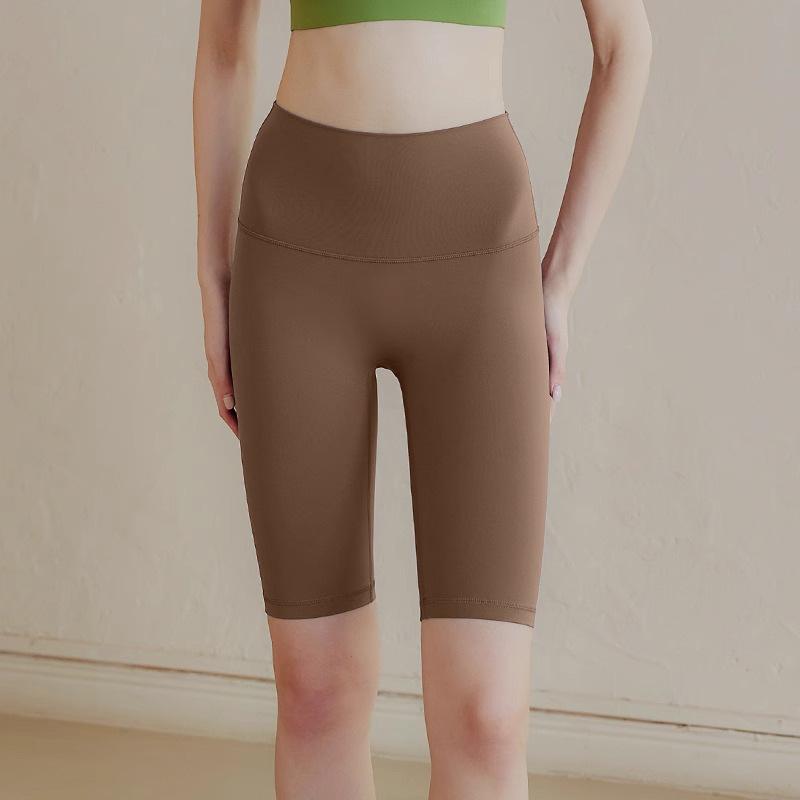 Fitness clothes cycling pants five-point yoga pants summer thin high waist hip lift peach running shorts women's suit