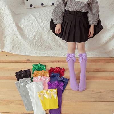 Sweet For 6-10Years Summer Winter Toddler Socks Cute Cotton Children' Socks Long Tube Socks Knot Socks