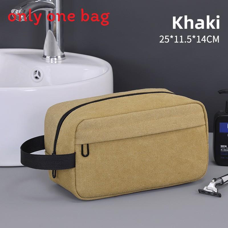 Canvas Travel Toiletry Bag With Water Wash Fabric For Men And Women