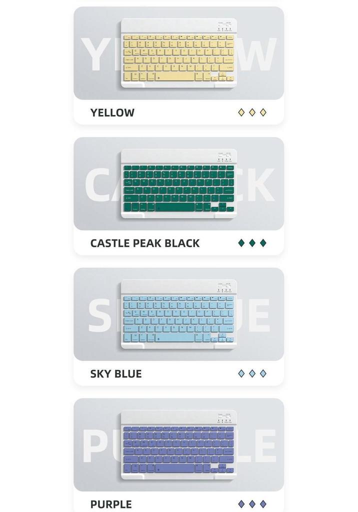 Ultra-Thin Portable Bluetooth Keyboard & Mouse Set for iPad, Tablet, and 10-Inch Android Phones